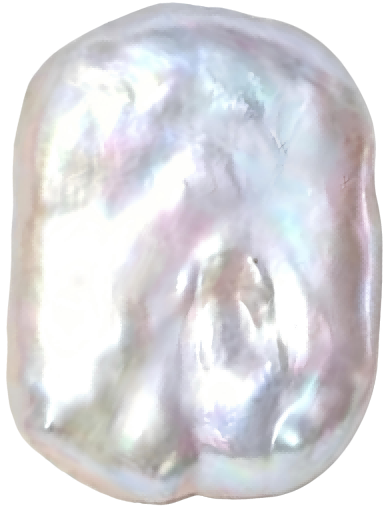 U1101 White Baroque Square Freshwater Pearl
