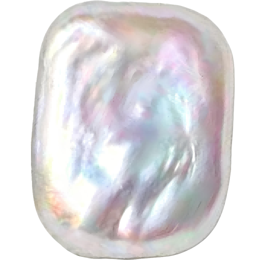 U1101 White Baroque Square Freshwater Pearl